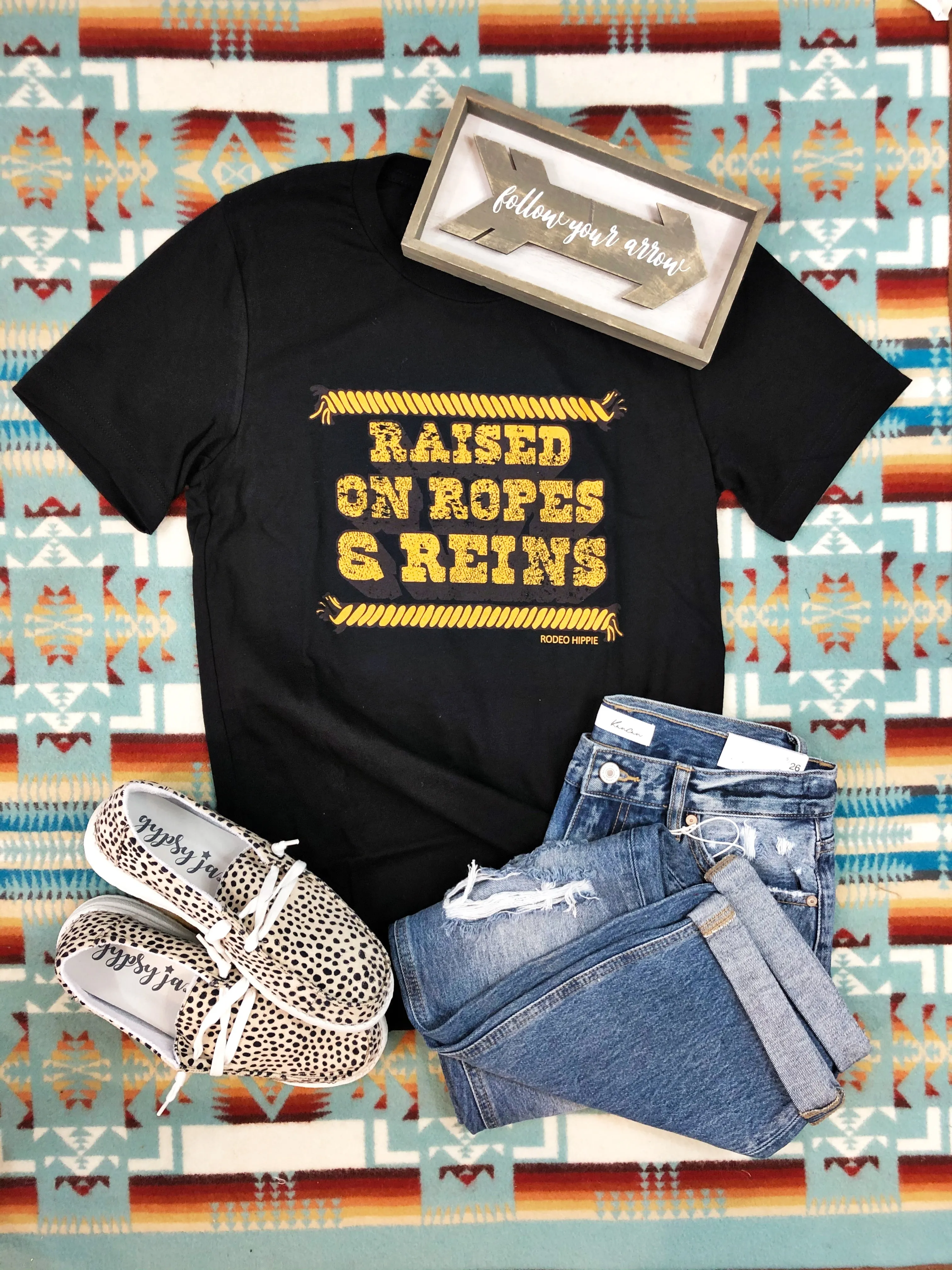 Raised on Ropes & Reins Tee