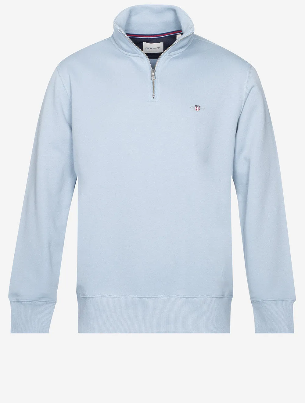 Regular Fit Shield Half Zip Sweat Dove Blue