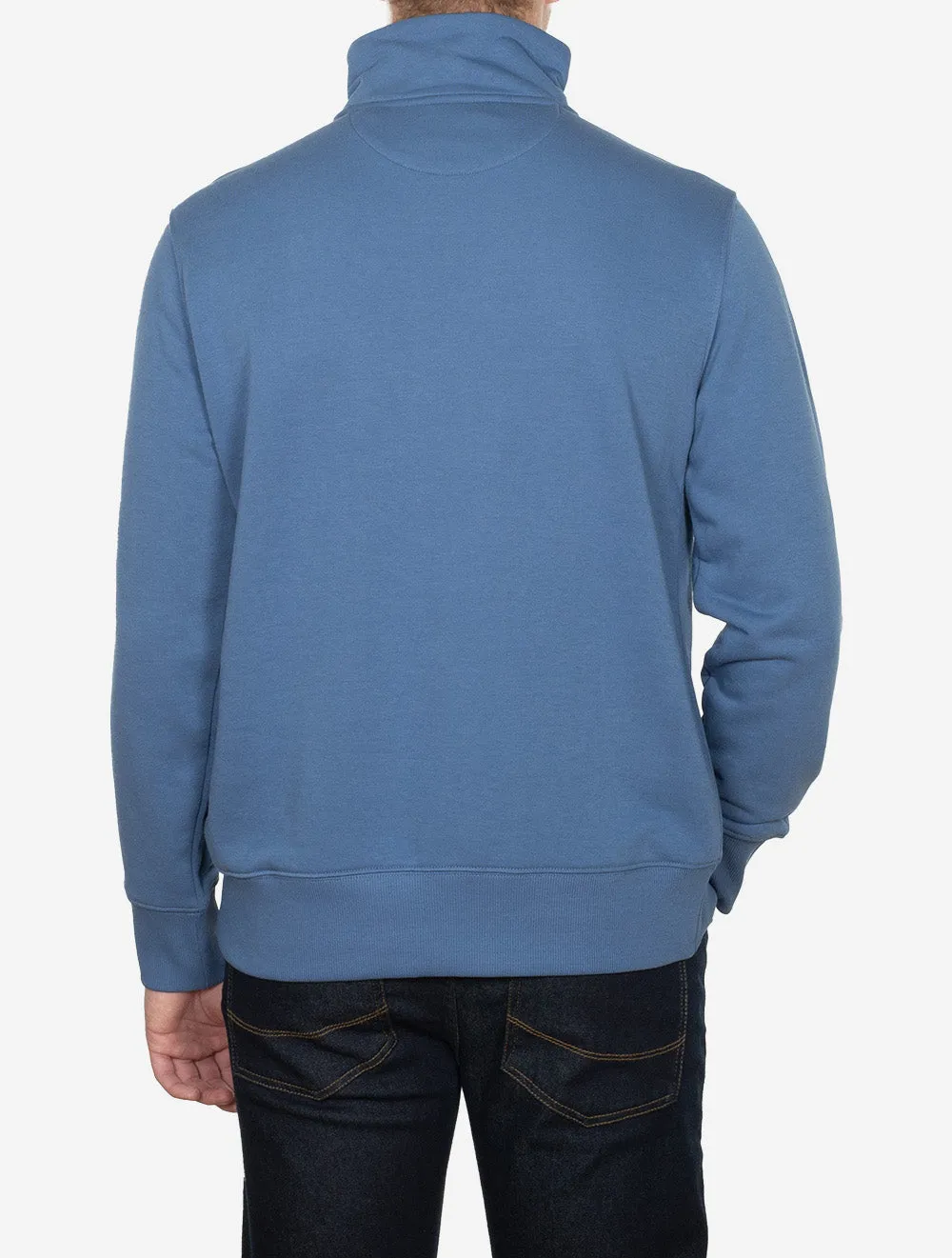 Regular Shield Half Zip Sweatshirt Vintage Blue