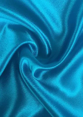 Satin Back Crepe - Turquoise - 112cm