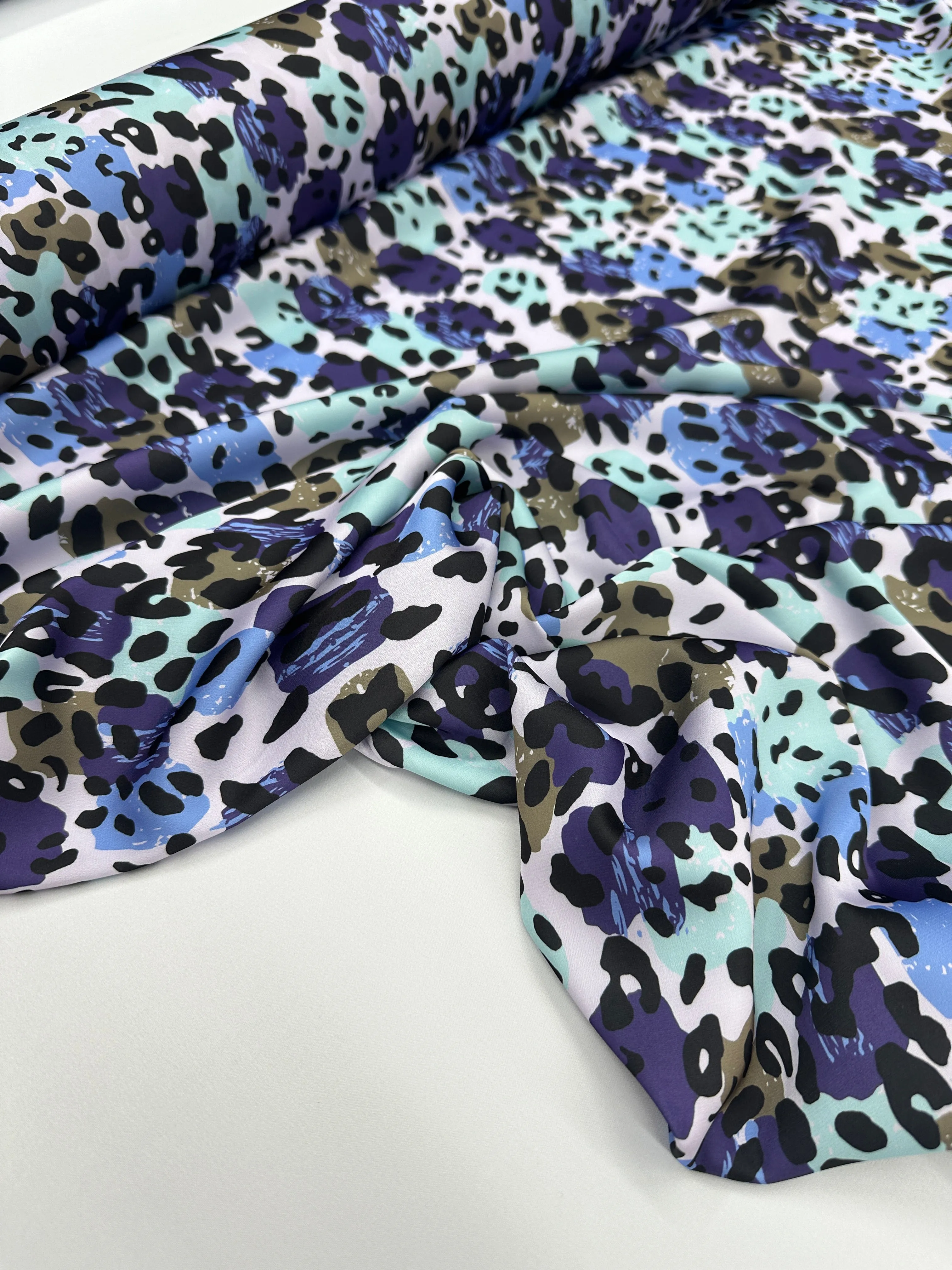 Satin Prints  - Leo Deep Blue