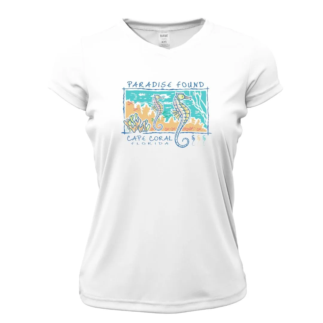 Seahorse Sun Shirt Paradise Found - Women UPF50 Graphic Tee