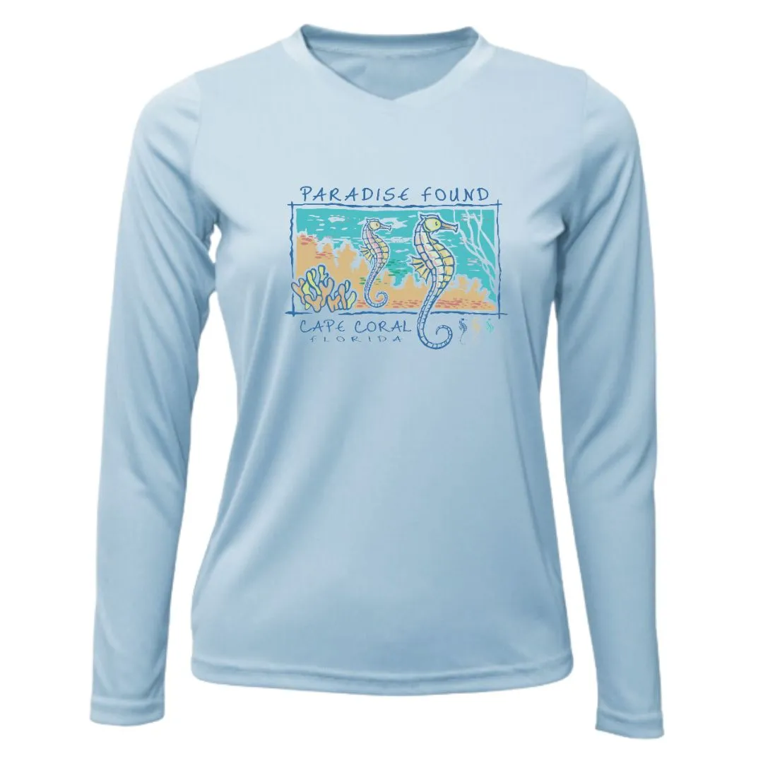 Seahorse Sun Shirt Paradise Found - Women UPF50 Graphic Tee