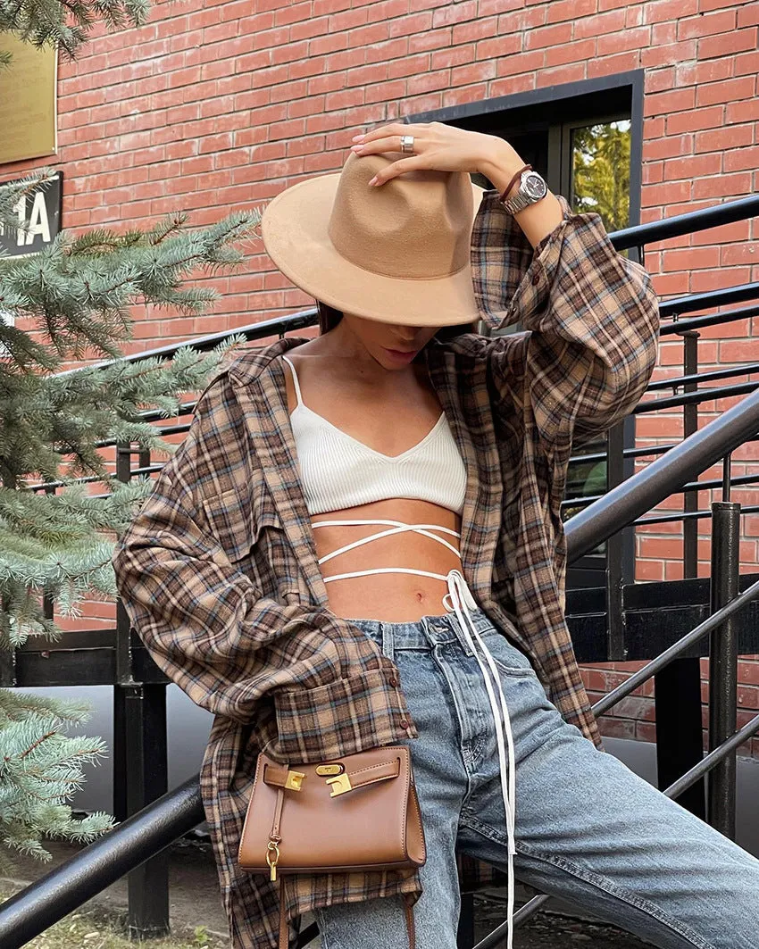 Sienna Oversized Plaid Shirt Jacket