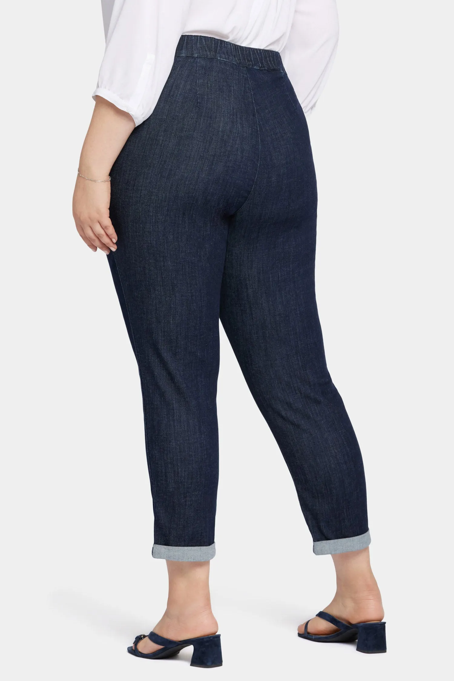 Slim Jogger Ankle Pants In Plus Size - Lightweight Rinse