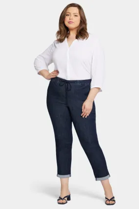 Slim Jogger Ankle Pants In Plus Size - Lightweight Rinse