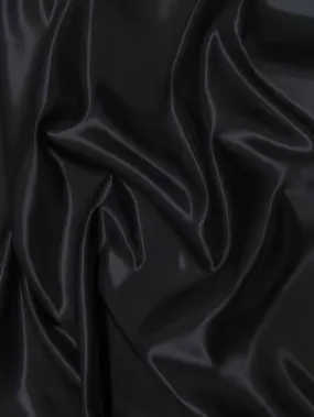 Solid Shiny Bridal Satin Fabric / Black / Sold By The Yard