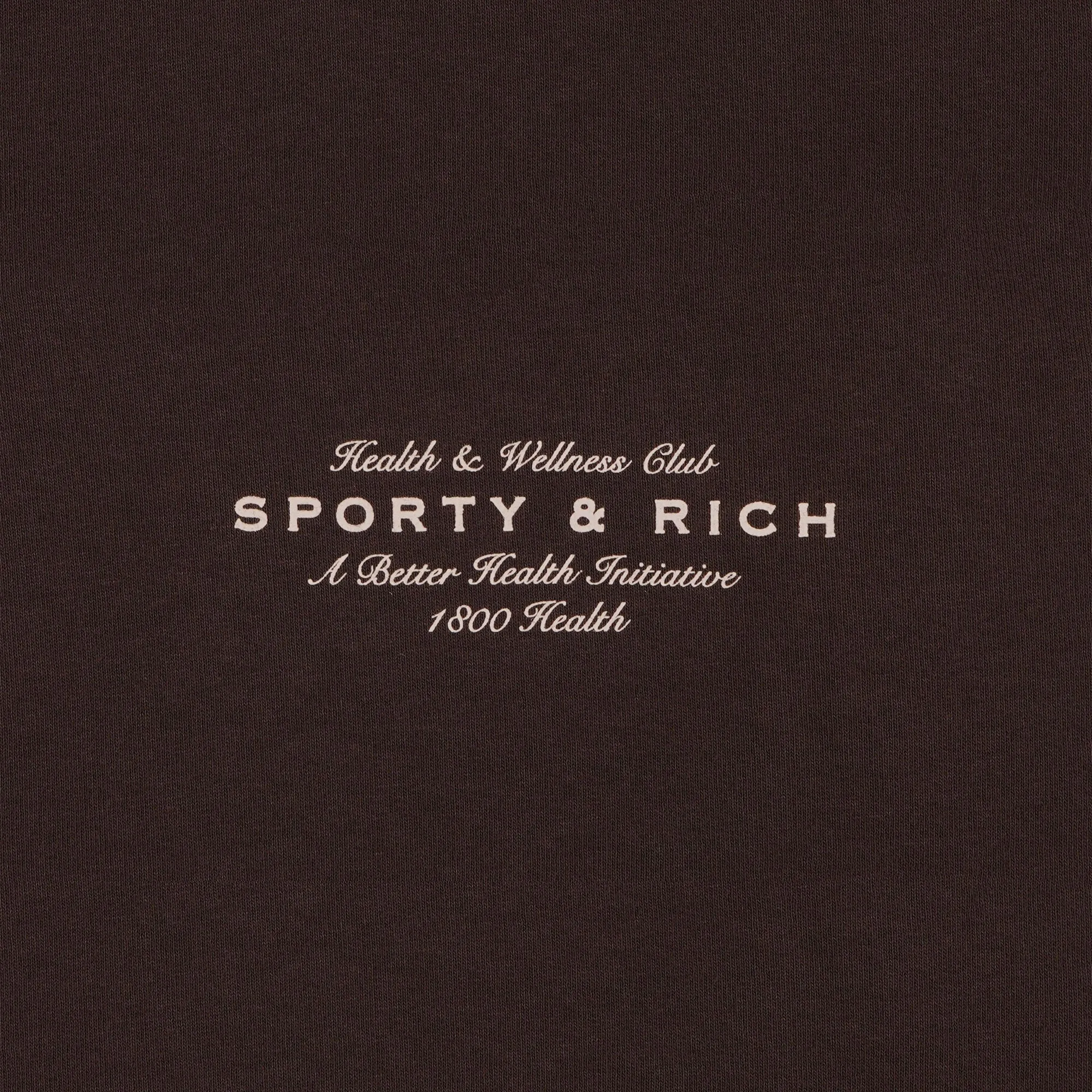 SPORTY & RICH | HEALTH INITIATIVE HOODIE { CHOCOLATE/CREAM