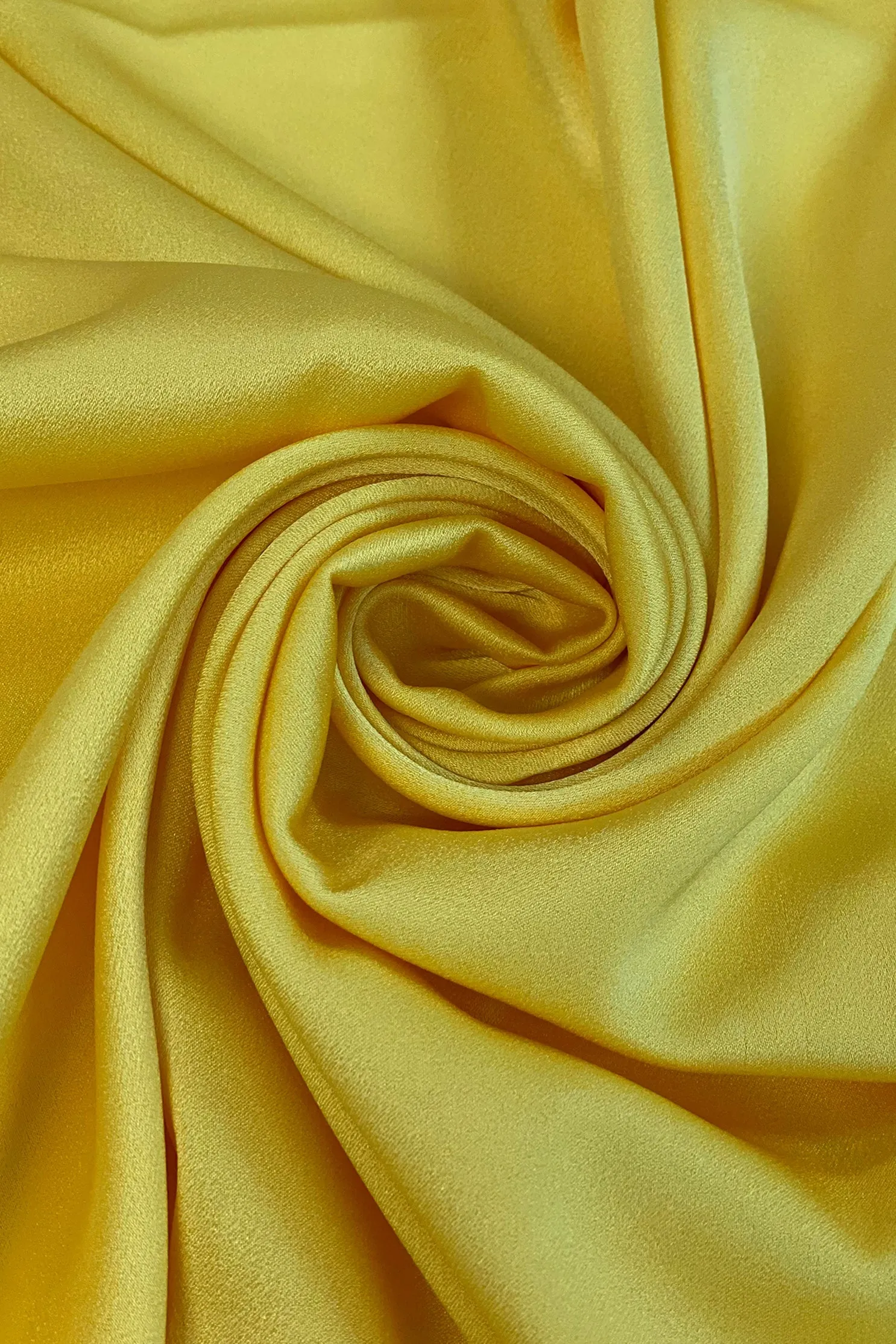 Triacetate Satin Backed Crepe in Yellow