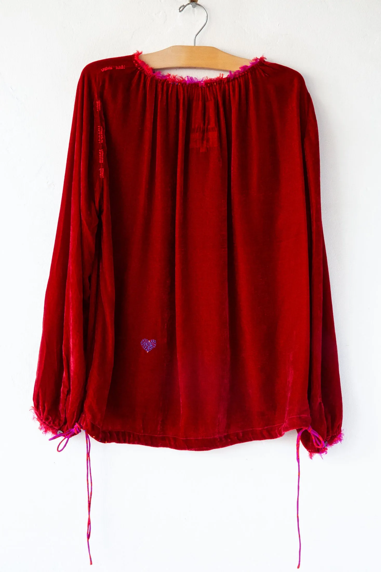 Velvet Fringed Top