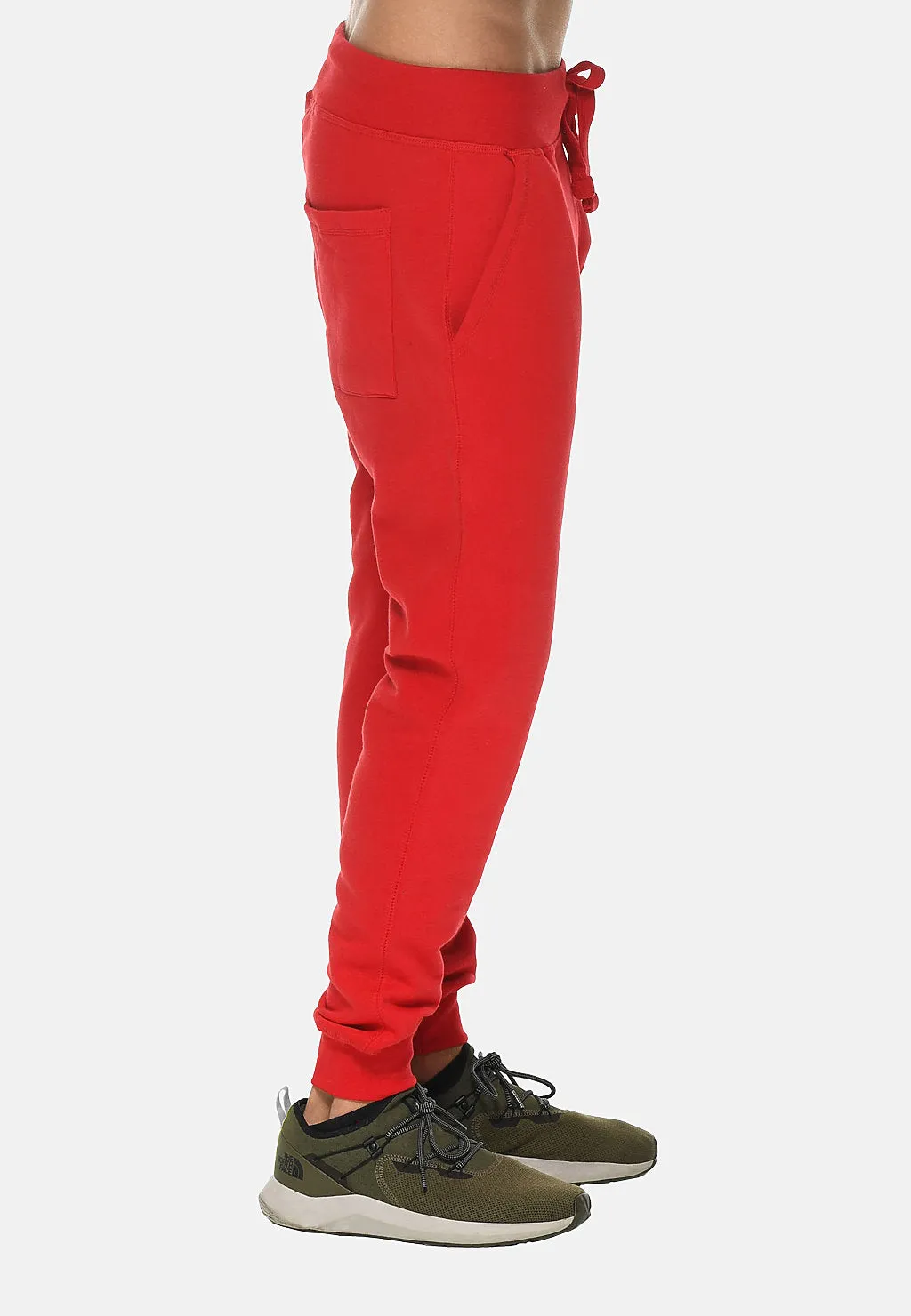 Venley Men's Red Slim-Fit MADE IN USA Fleece Joggers