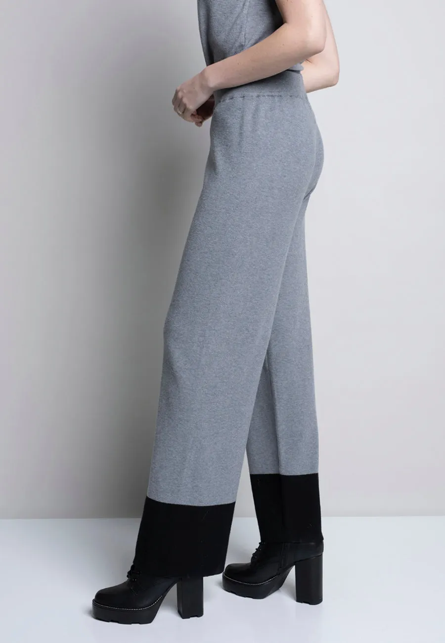 Wide-Leg Knitted Pants