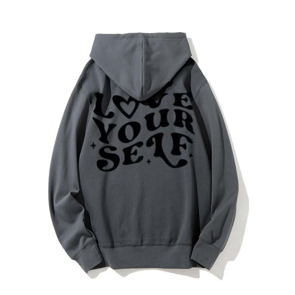 Women LOVE YOURSELF Graphic Hoodies