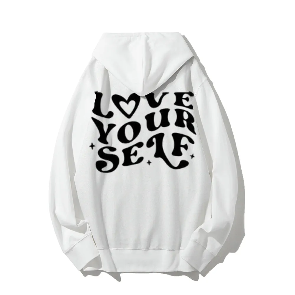 Women LOVE YOURSELF Graphic Hoodies