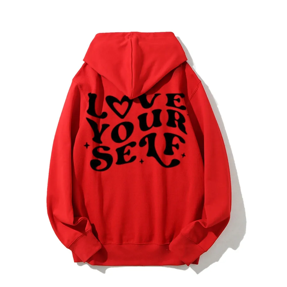 Women LOVE YOURSELF Graphic Hoodies