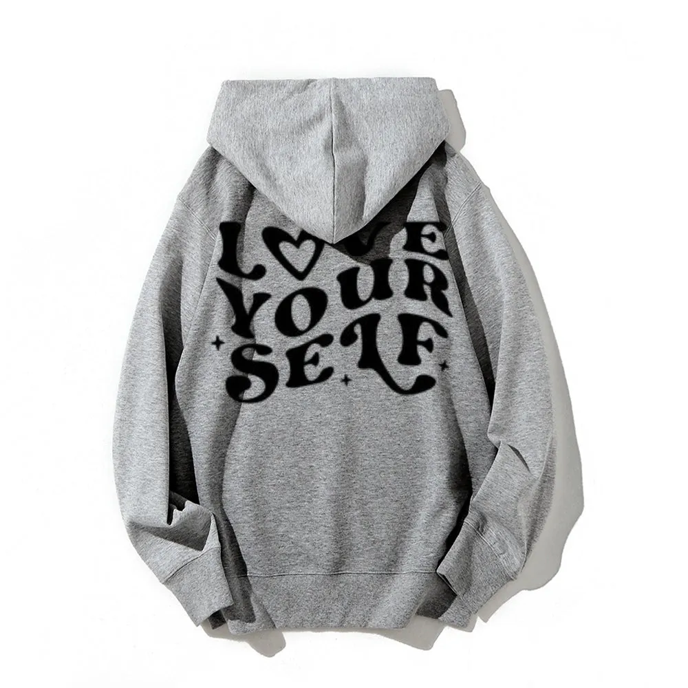 Women LOVE YOURSELF Graphic Hoodies