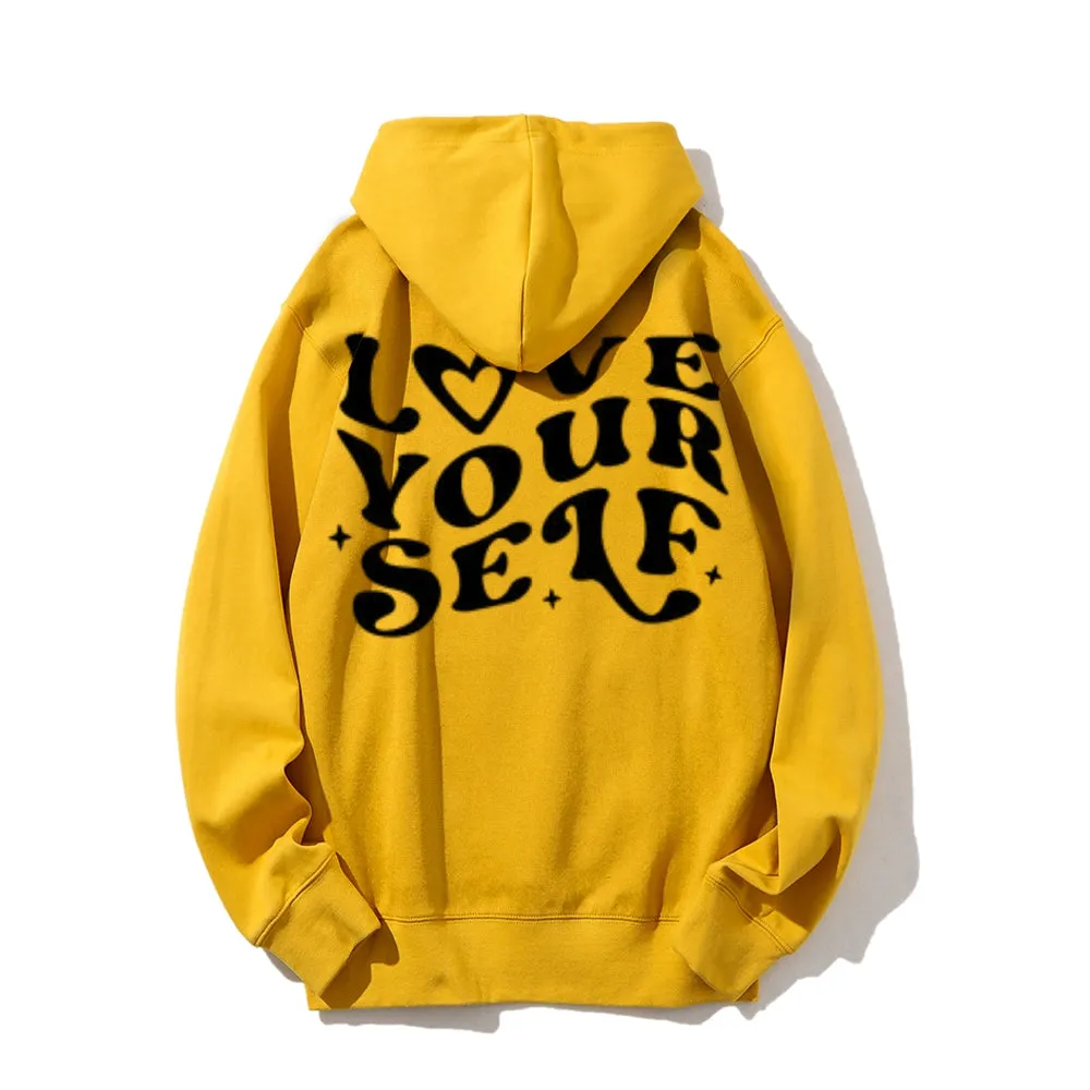 Women LOVE YOURSELF Graphic Hoodies